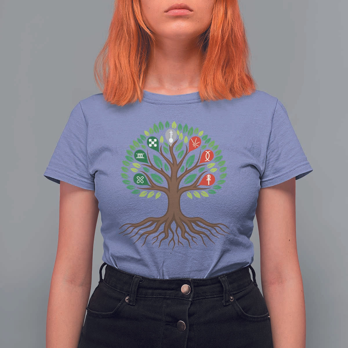 Seven Candles Of Kwanzaa Tree Of Life T Shirt For Women African Heritage Gift - Wonder Print Shop
