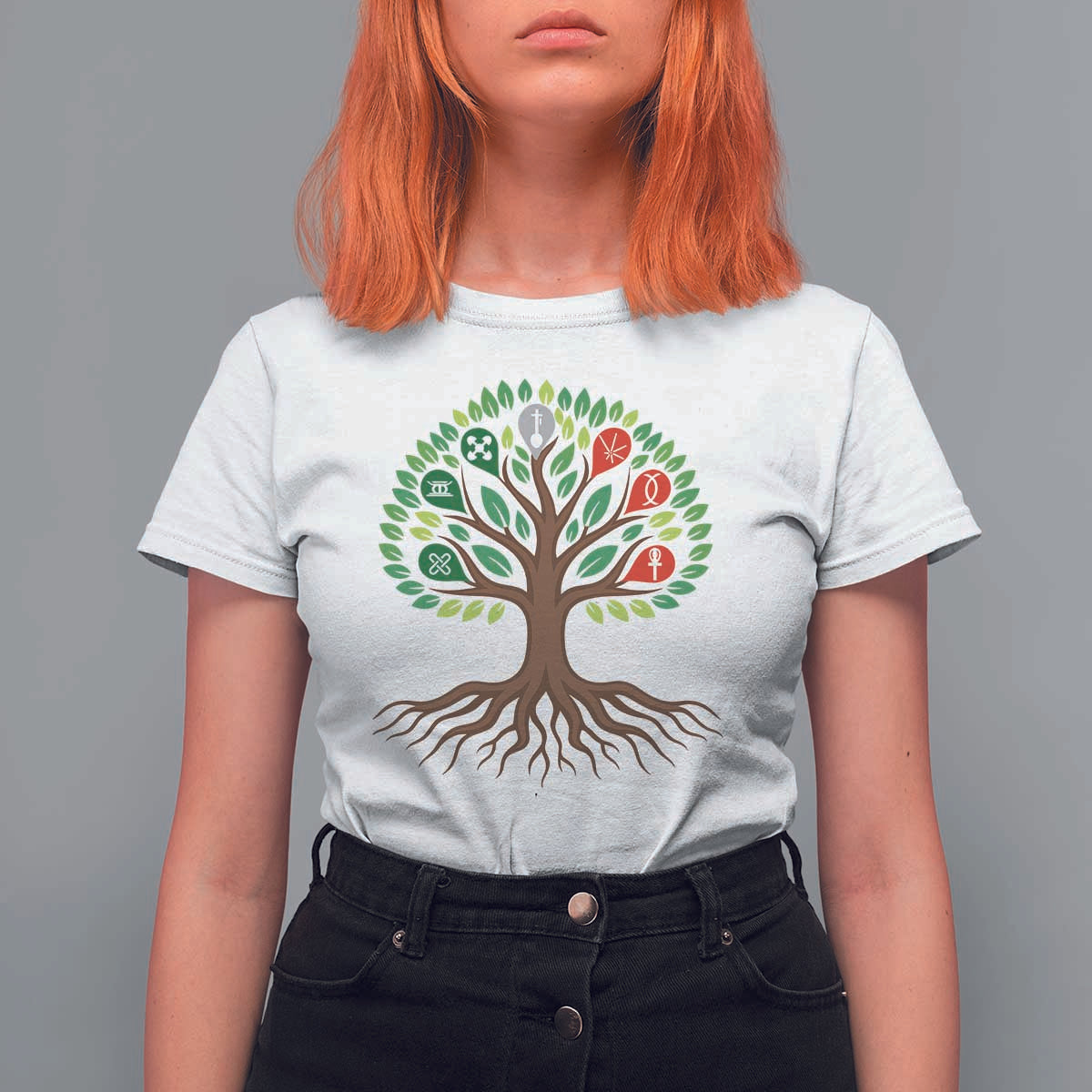 Seven Candles Of Kwanzaa Tree Of Life T Shirt For Women African Heritage Gift - Wonder Print Shop