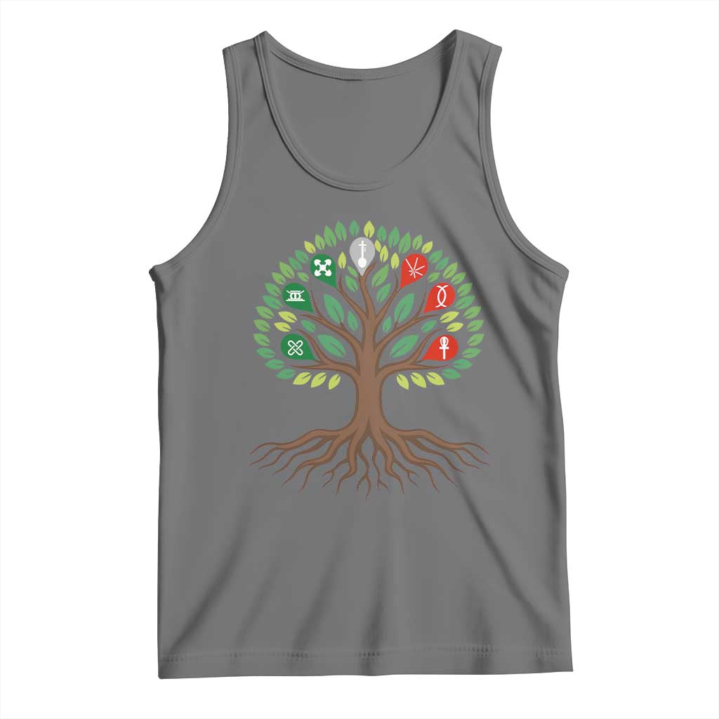 Seven Candles Of Kwanzaa Tree Of Life Tank Top African Heritage Gift - Wonder Print Shop