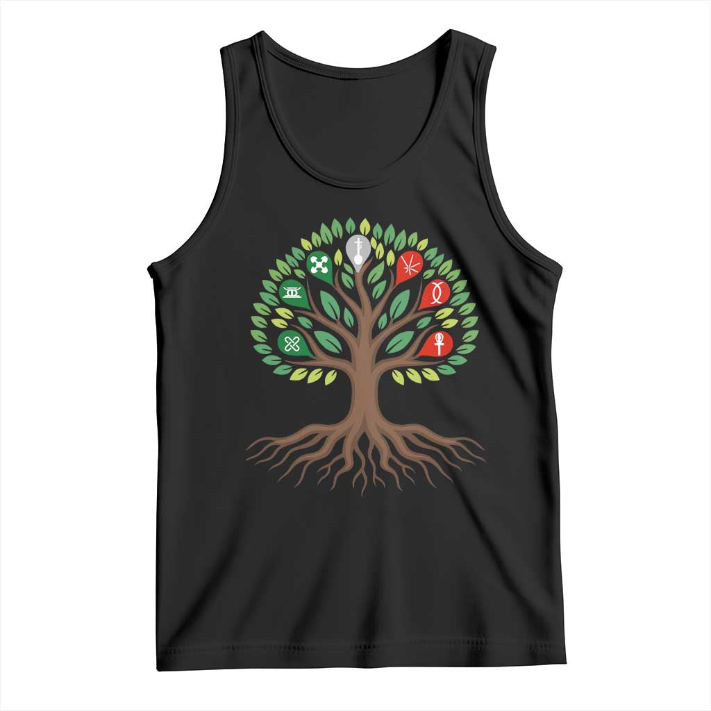 Seven Candles Of Kwanzaa Tree Of Life Tank Top African Heritage Gift - Wonder Print Shop