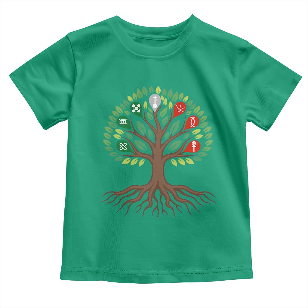 Seven Candles Of Kwanzaa Tree Of Life Toddler T Shirt African Heritage Gift - Wonder Print Shop