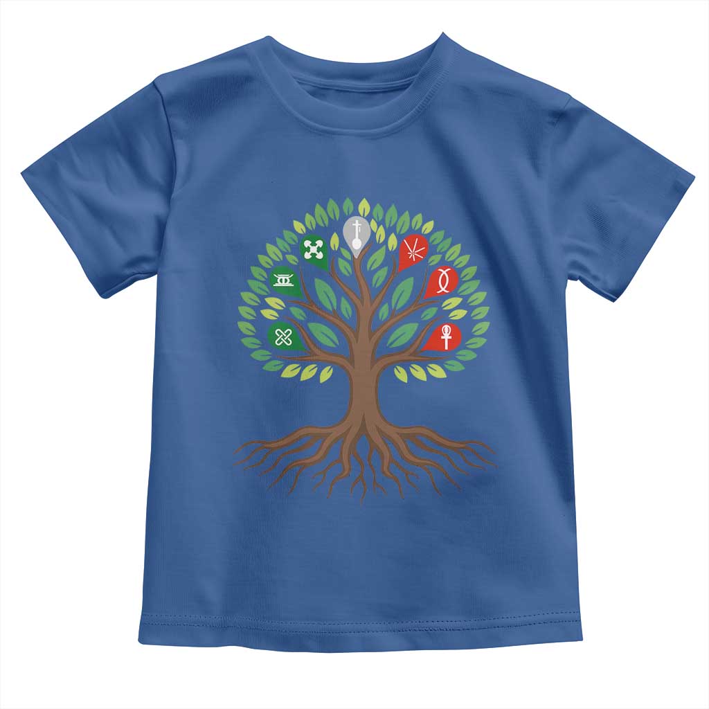 Seven Candles Of Kwanzaa Tree Of Life Toddler T Shirt African Heritage Gift - Wonder Print Shop