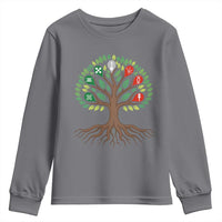 Seven Candles Of Kwanzaa Tree Of Life Youth Sweatshirt African Heritage Gift - Wonder Print Shop