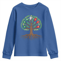 Seven Candles Of Kwanzaa Tree Of Life Youth Sweatshirt African Heritage Gift - Wonder Print Shop