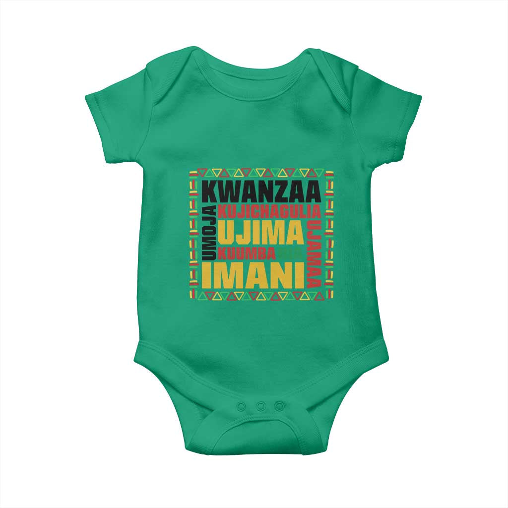 Nguzo Saba Seven Principles Baby Onesie African Heritage Celebration Gift - Wonder Print Shop