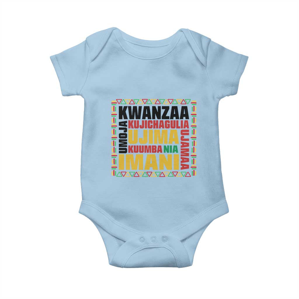 Nguzo Saba Seven Principles Baby Onesie African Heritage Celebration Gift - Wonder Print Shop