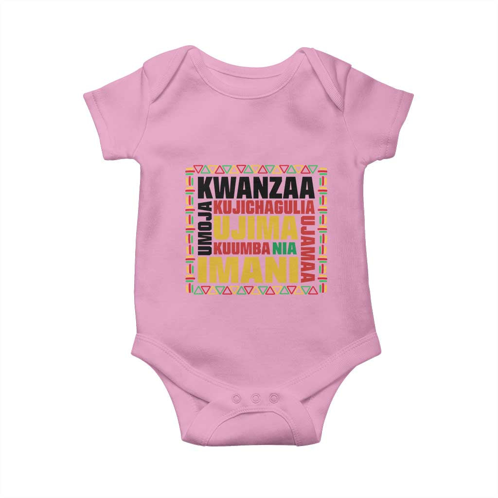 Nguzo Saba Seven Principles Baby Onesie African Heritage Celebration Gift - Wonder Print Shop