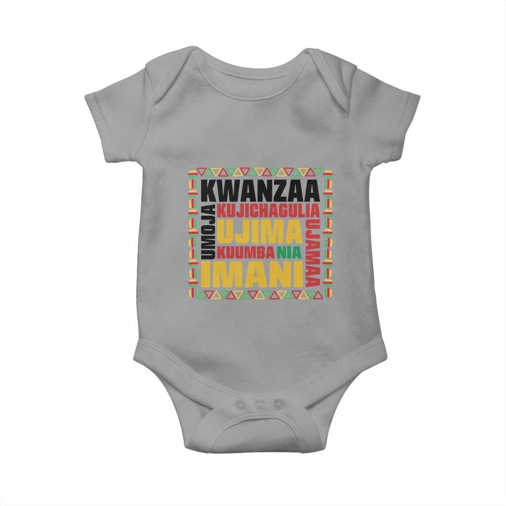 Nguzo Saba Seven Principles Baby Onesie African Heritage Celebration Gift - Wonder Print Shop