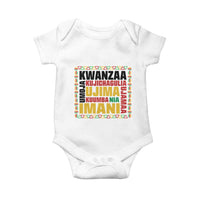 Nguzo Saba Seven Principles Baby Onesie African Heritage Celebration Gift - Wonder Print Shop