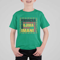 Nguzo Saba Seven Principles T Shirt For Kid African Heritage Celebration Gift - Wonder Print Shop