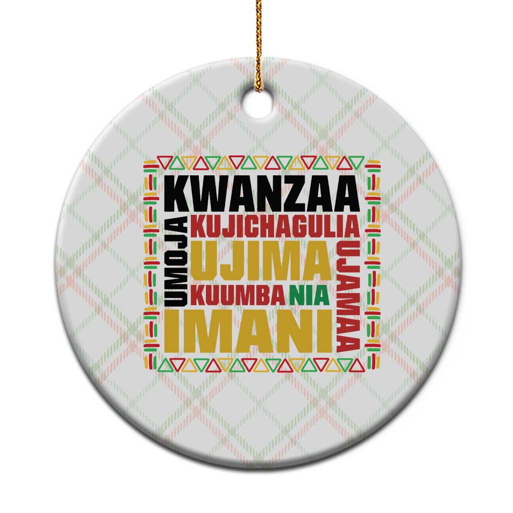 Nguzo Saba Seven Principles Ceramic Ornament African Heritage Celebration Gift - Wonder Print Shop