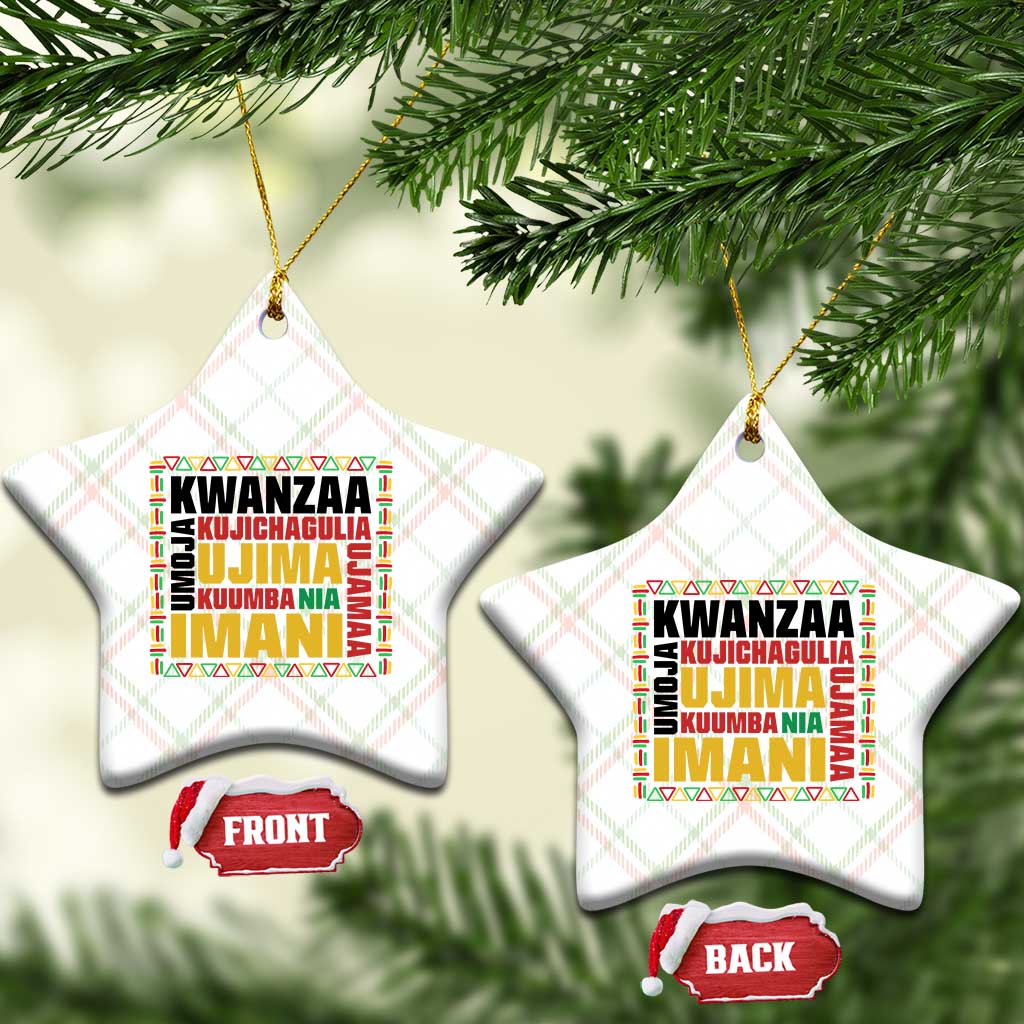 Nguzo Saba Seven Principles Ceramic Ornament African Heritage Celebration Gift - Wonder Print Shop