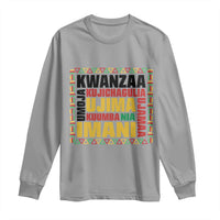 Nguzo Saba Seven Principles Long Sleeve Shirt African Heritage Celebration Gift - Wonder Print Shop