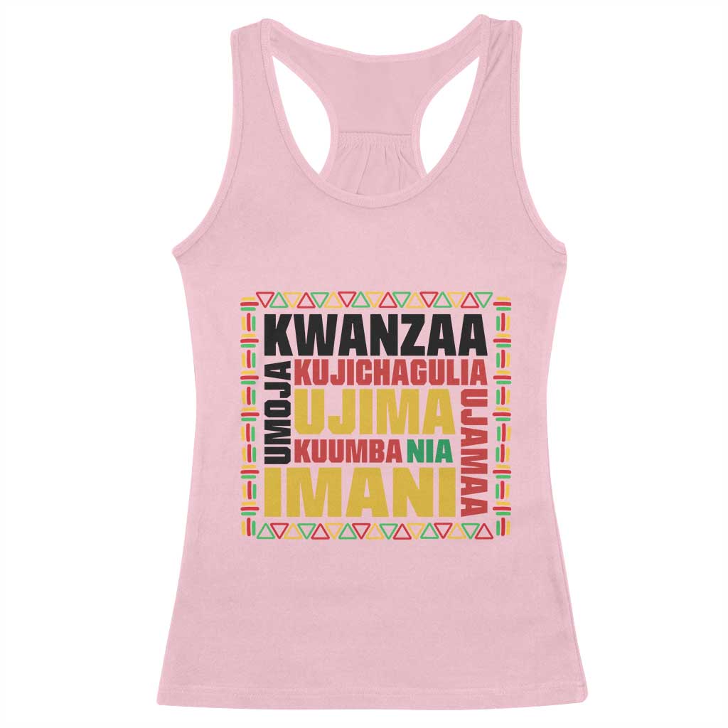 Nguzo Saba Seven Principles Racerback Tank Top African Heritage Celebration Gift - Wonder Print Shop