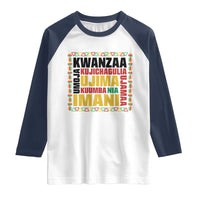 Nguzo Saba Seven Principles Raglan Shirt African Heritage Celebration Gift - Wonder Print Shop