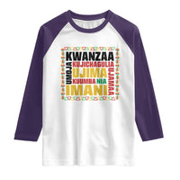 Nguzo Saba Seven Principles Raglan Shirt African Heritage Celebration Gift - Wonder Print Shop