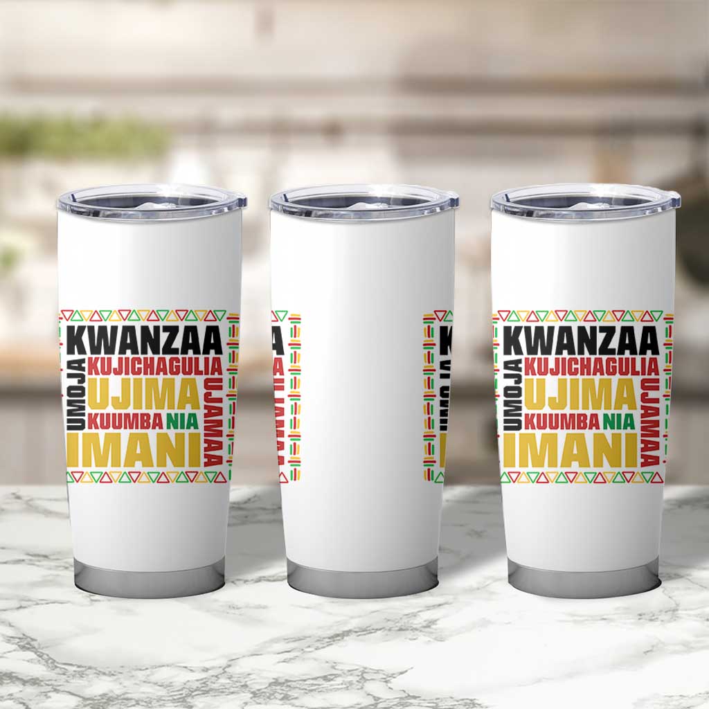 Nguzo Saba Seven Principles Tumbler Cup African Heritage Celebration Gift - Wonder Print Shop