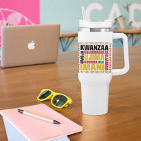 Nguzo Saba Seven Principles Tumbler With Handle African Heritage Celebration Gift - Wonder Print Shop