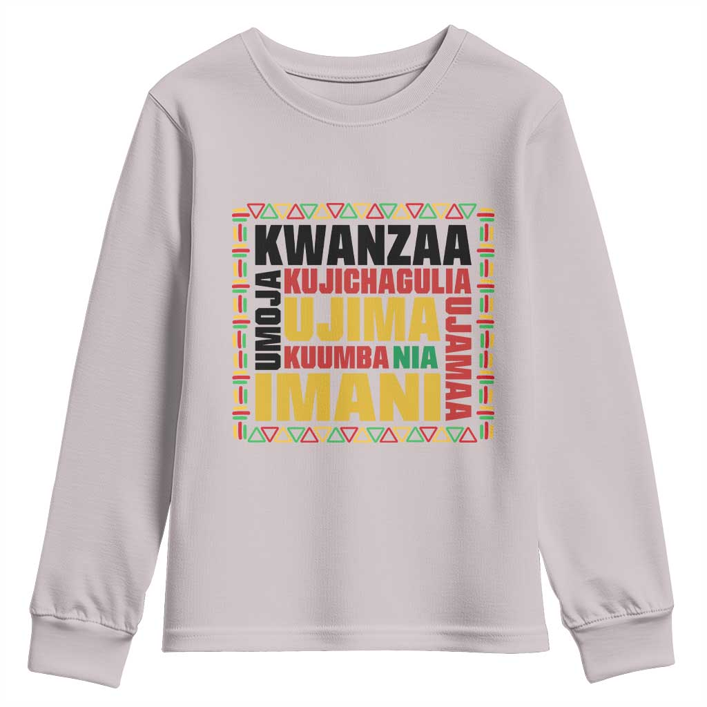 Nguzo Saba Seven Principles Youth Sweatshirt African Heritage Celebration Gift - Wonder Print Shop