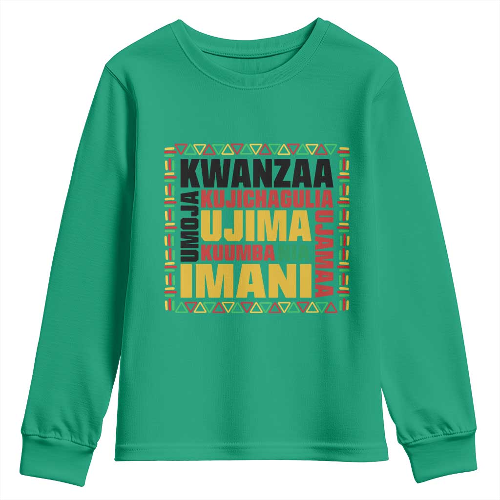 Nguzo Saba Seven Principles Youth Sweatshirt African Heritage Celebration Gift - Wonder Print Shop