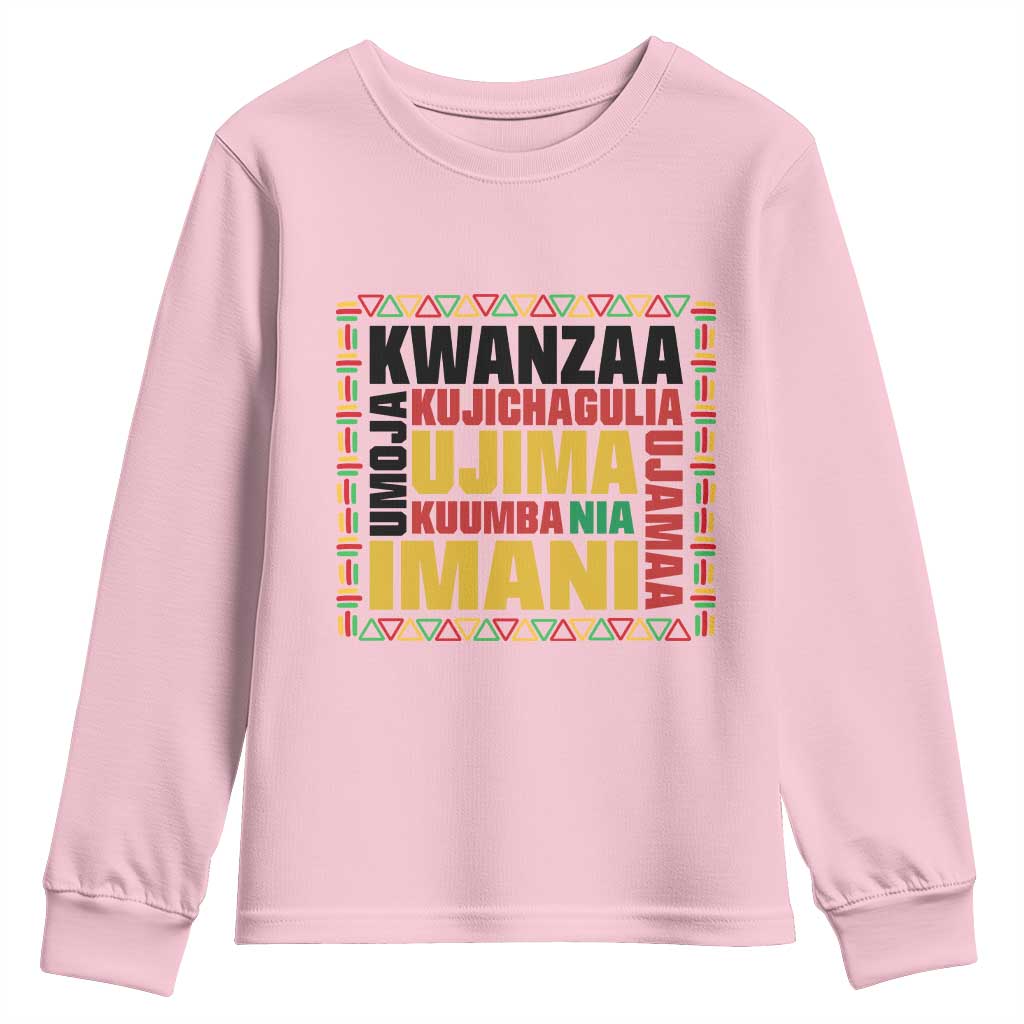 Nguzo Saba Seven Principles Youth Sweatshirt African Heritage Celebration Gift - Wonder Print Shop
