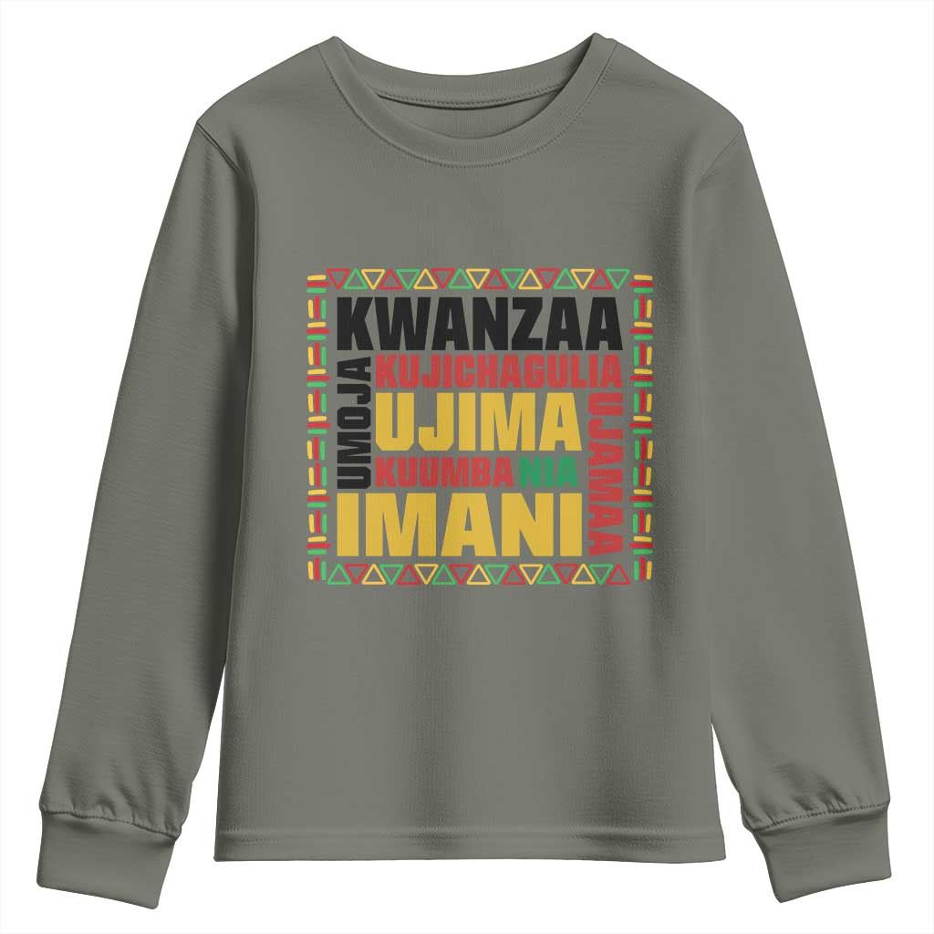 Nguzo Saba Seven Principles Youth Sweatshirt African Heritage Celebration Gift - Wonder Print Shop