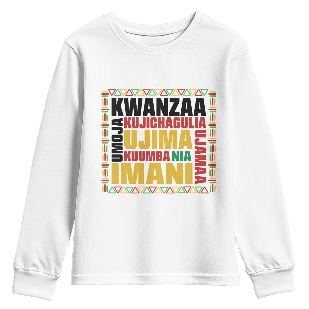 Nguzo Saba Seven Principles Youth Sweatshirt African Heritage Celebration Gift - Wonder Print Shop