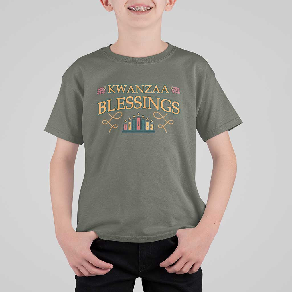 Kwanzaa Blessings T Shirt For Kid African Heritage Celebration Gift - Wonder Print Shop