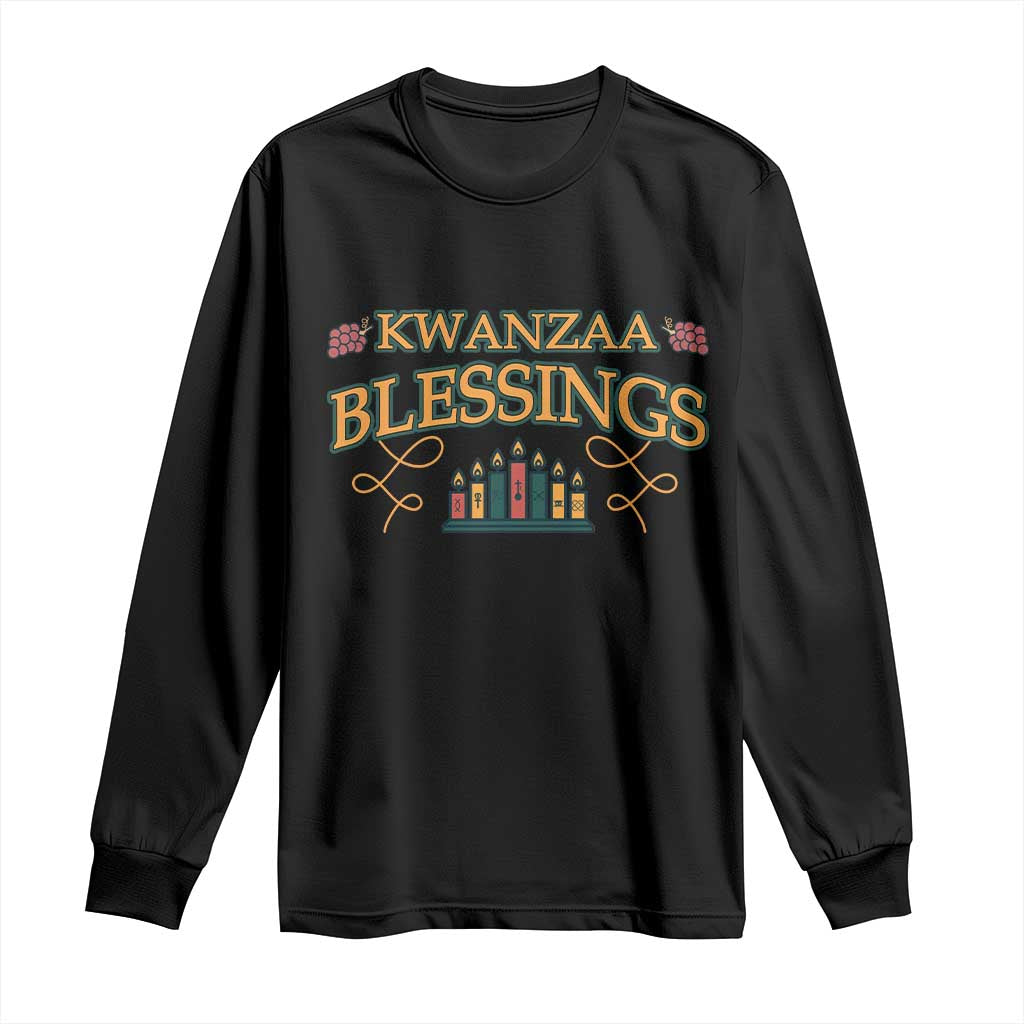 Kwanzaa Blessings Long Sleeve Shirt African Heritage Celebration Gift - Wonder Print Shop