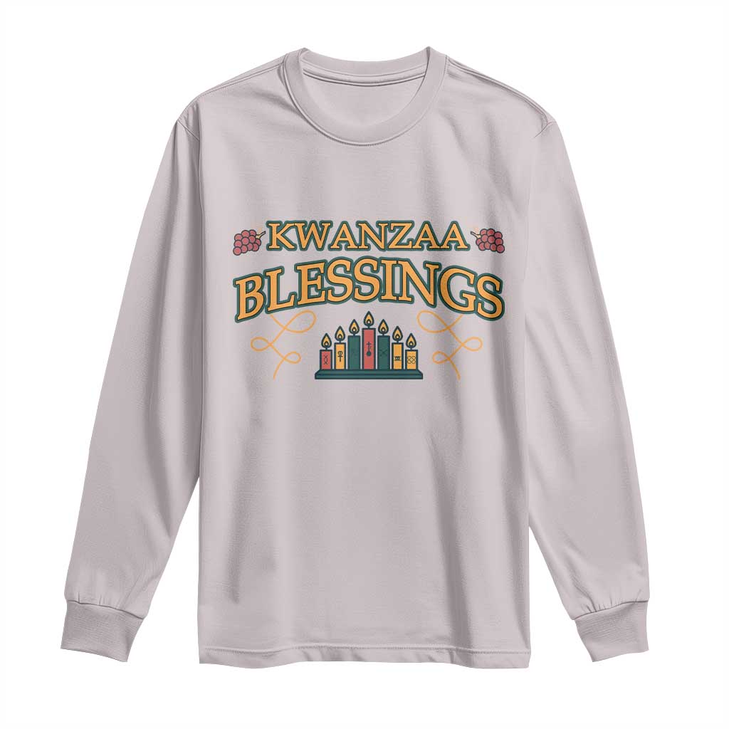 Kwanzaa Blessings Long Sleeve Shirt African Heritage Celebration Gift - Wonder Print Shop