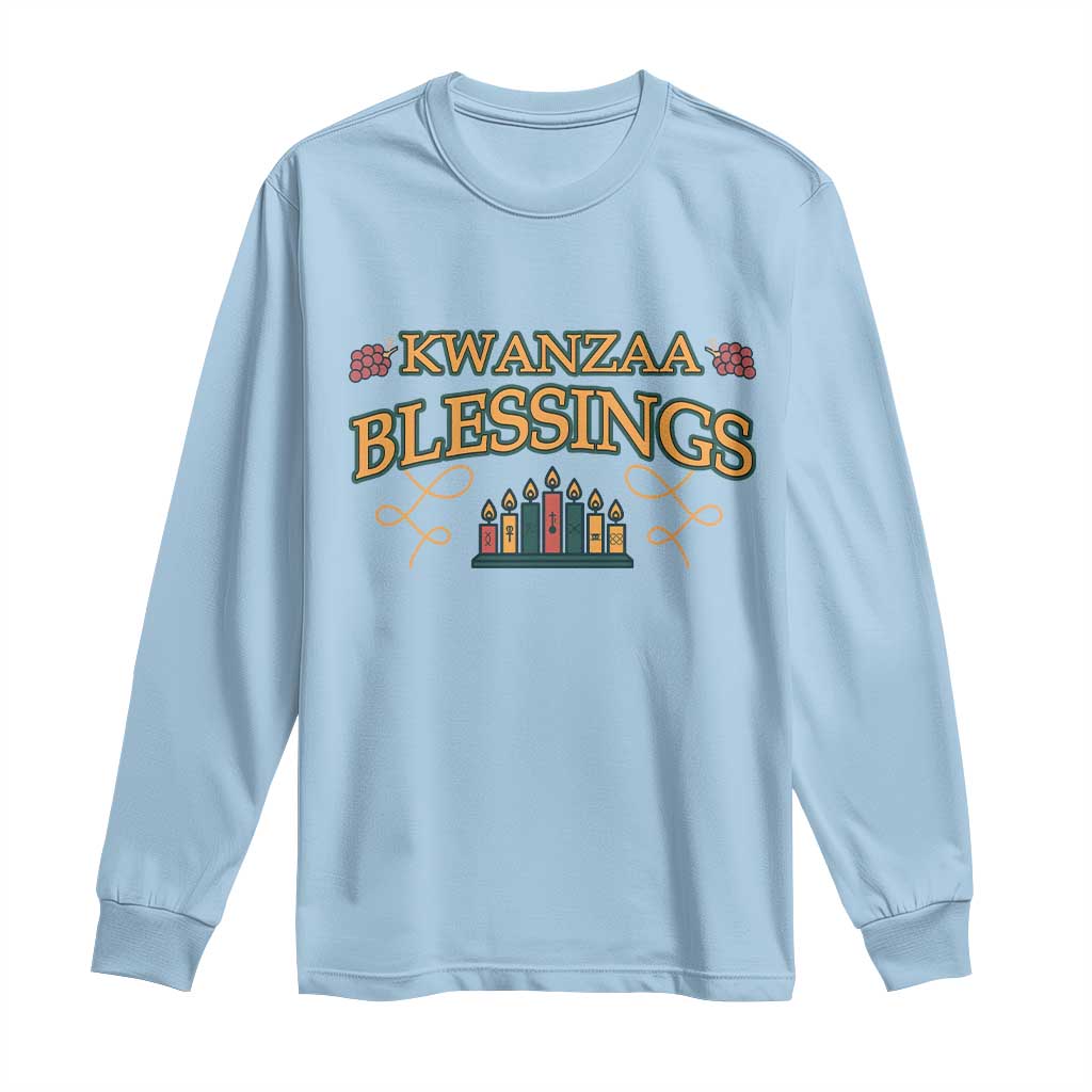 Kwanzaa Blessings Long Sleeve Shirt African Heritage Celebration Gift - Wonder Print Shop