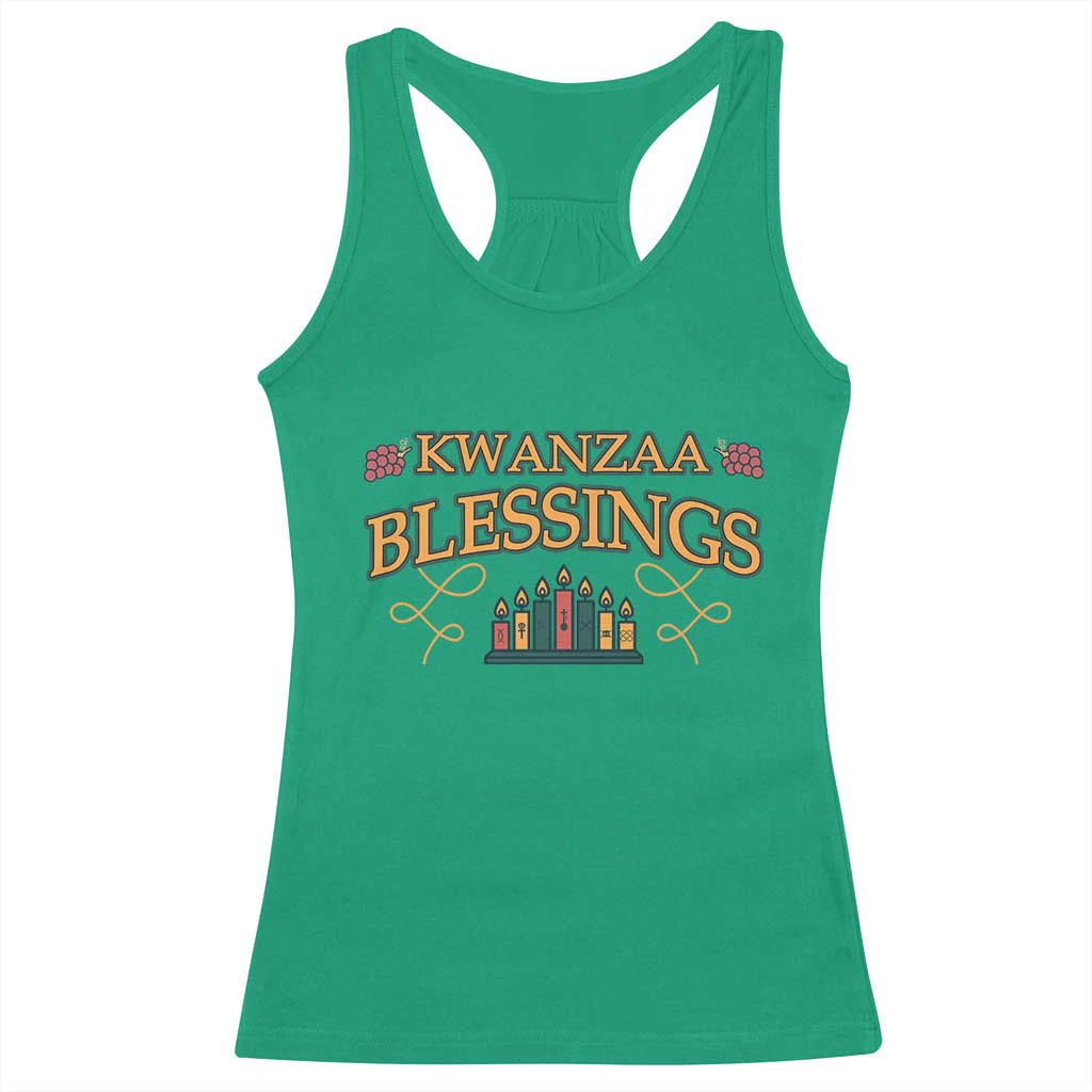 Kwanzaa Blessings Racerback Tank Top African Heritage Celebration Gift - Wonder Print Shop