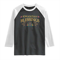 Kwanzaa Blessings Raglan Shirt African Heritage Celebration Gift - Wonder Print Shop