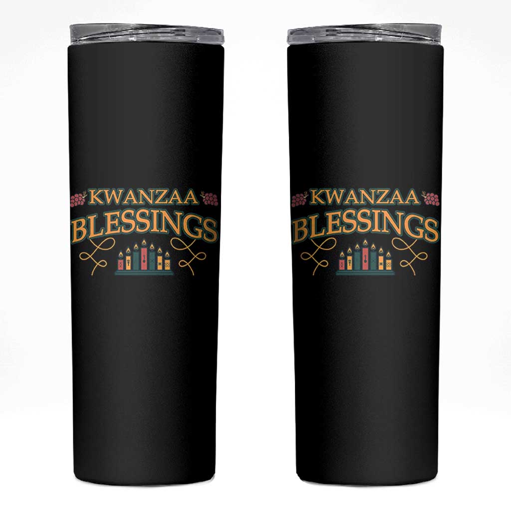 Kwanzaa Blessings Skinny Tumbler African Heritage Celebration Gift - Wonder Print Shop