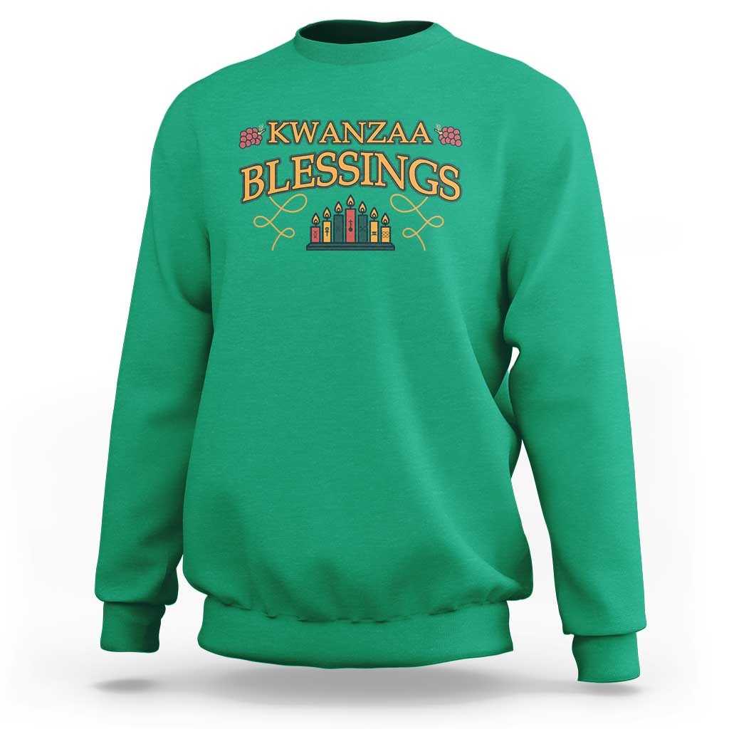 Kwanzaa Blessings Sweatshirt African Heritage Celebration Gift - Wonder Print Shop