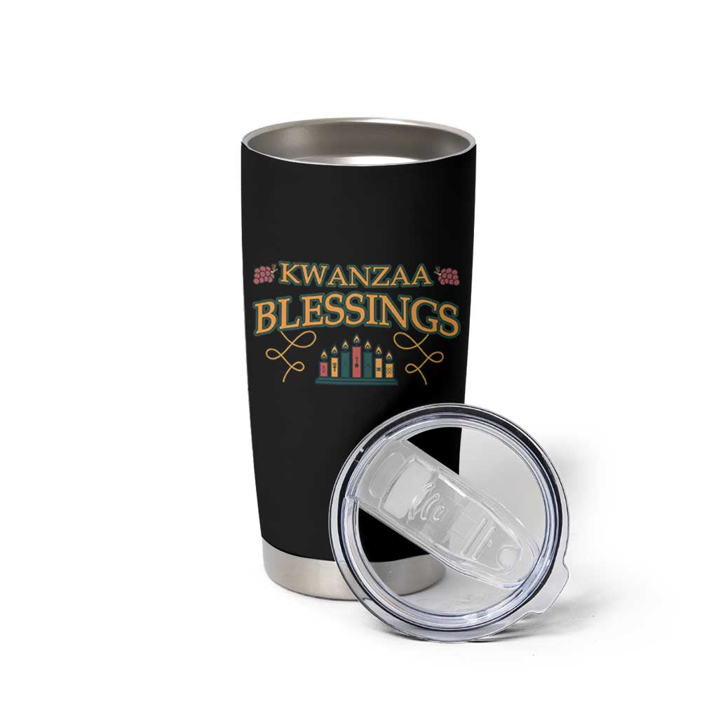 Kwanzaa Blessings Tumbler Cup African Heritage Celebration Gift - Wonder Print Shop