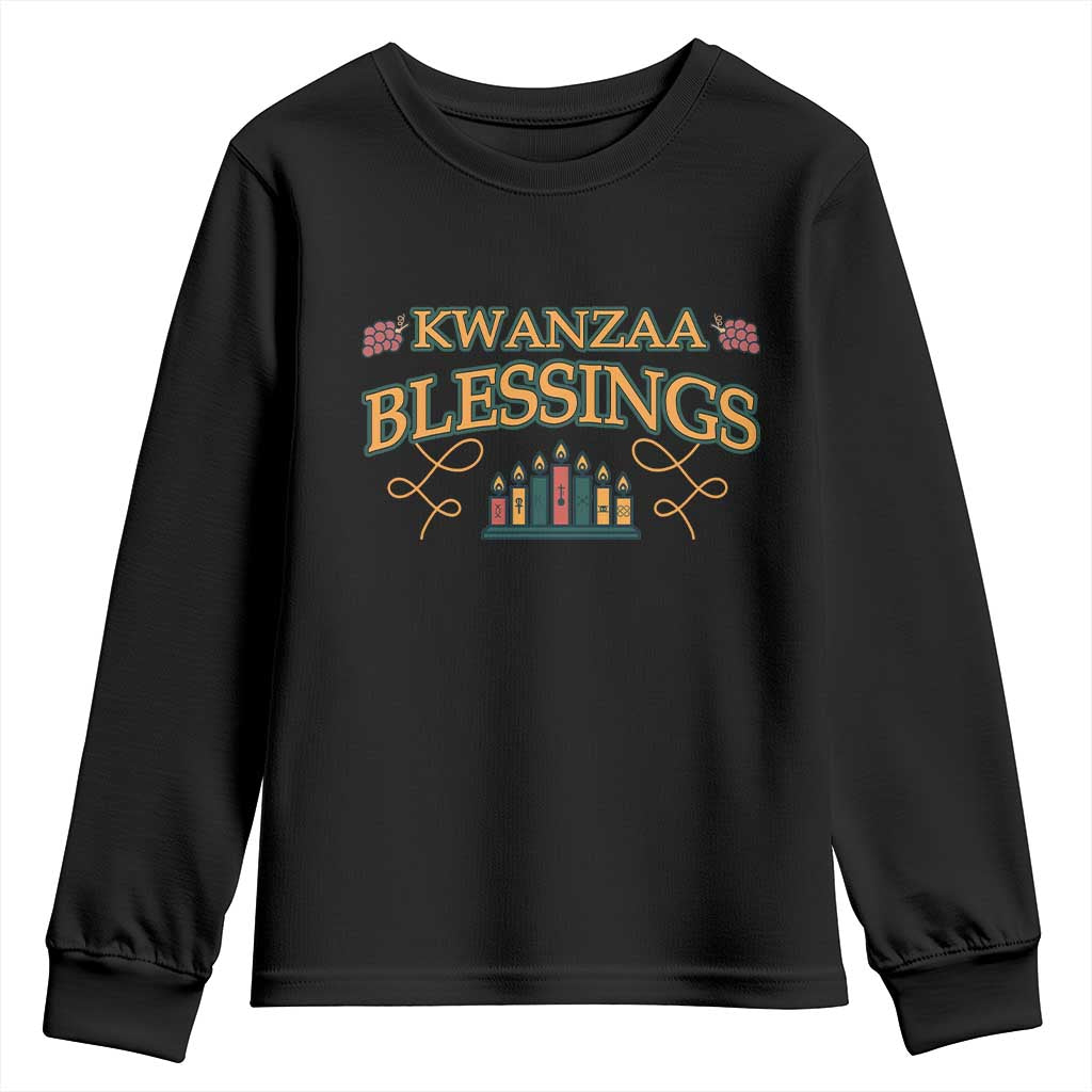 Kwanzaa Blessings Youth Sweatshirt African Heritage Celebration Gift - Wonder Print Shop