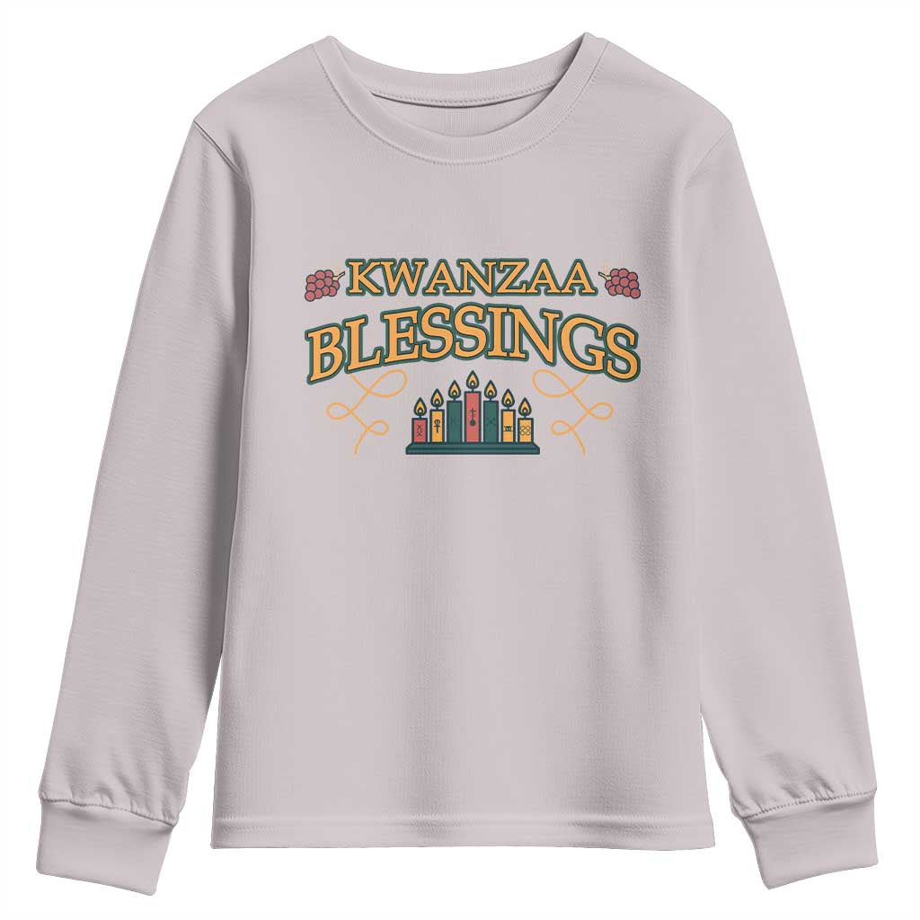 Kwanzaa Blessings Youth Sweatshirt African Heritage Celebration Gift - Wonder Print Shop