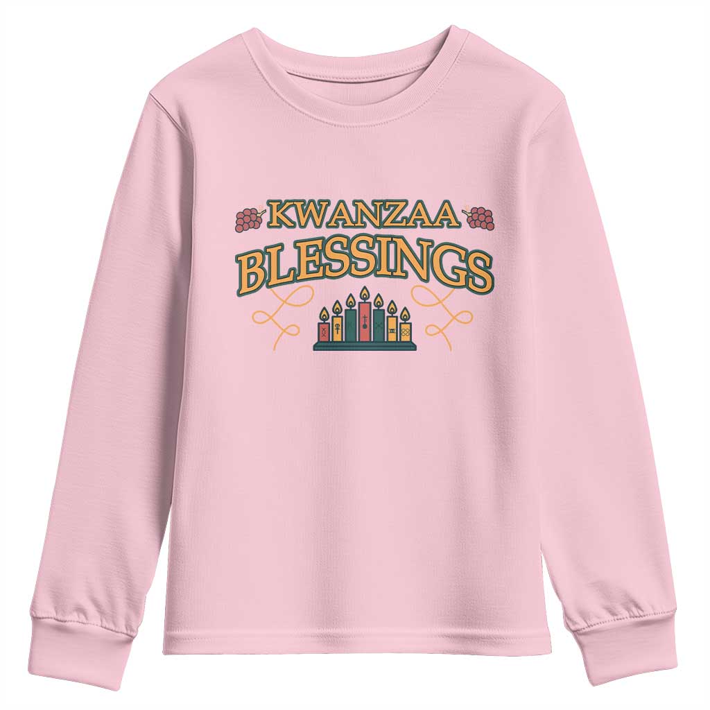 Kwanzaa Blessings Youth Sweatshirt African Heritage Celebration Gift - Wonder Print Shop