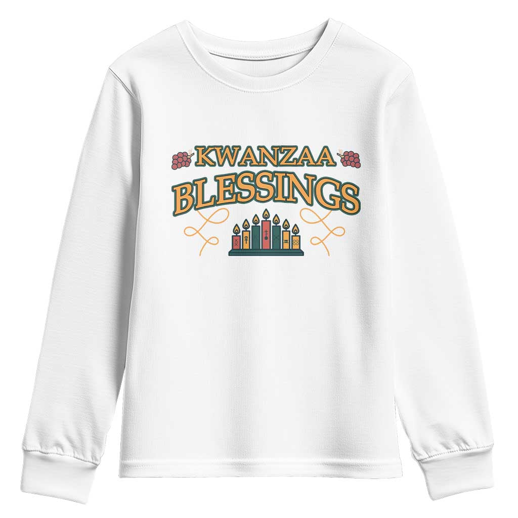 Kwanzaa Blessings Youth Sweatshirt African Heritage Celebration Gift - Wonder Print Shop