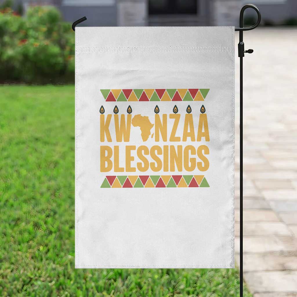 Kwanzaa Blessings Garden Flag Kinara Light African Heritage Gift - Wonder Print Shop