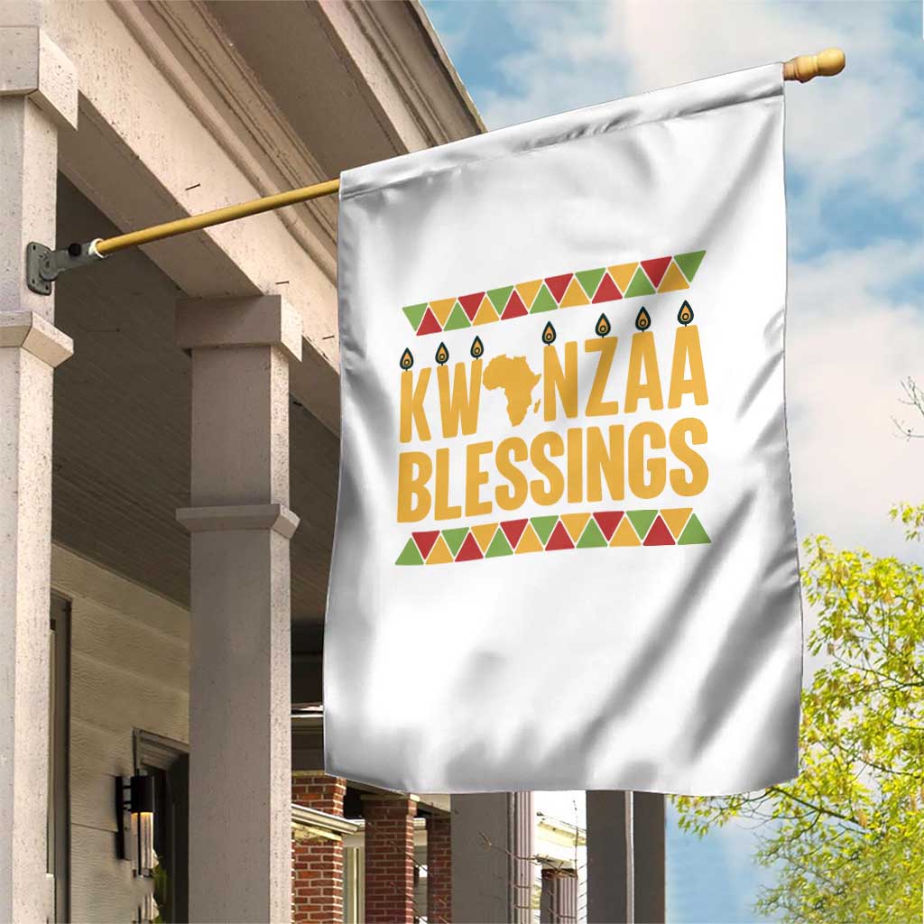 Kwanzaa Blessings Garden Flag Kinara Light African Heritage Gift - Wonder Print Shop