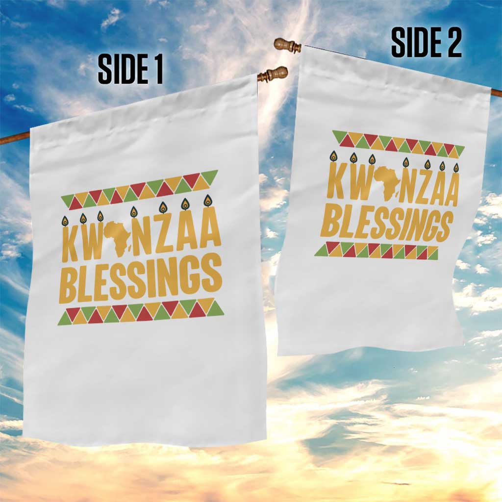 Kwanzaa Blessings Garden Flag Kinara Light African Heritage Gift - Wonder Print Shop