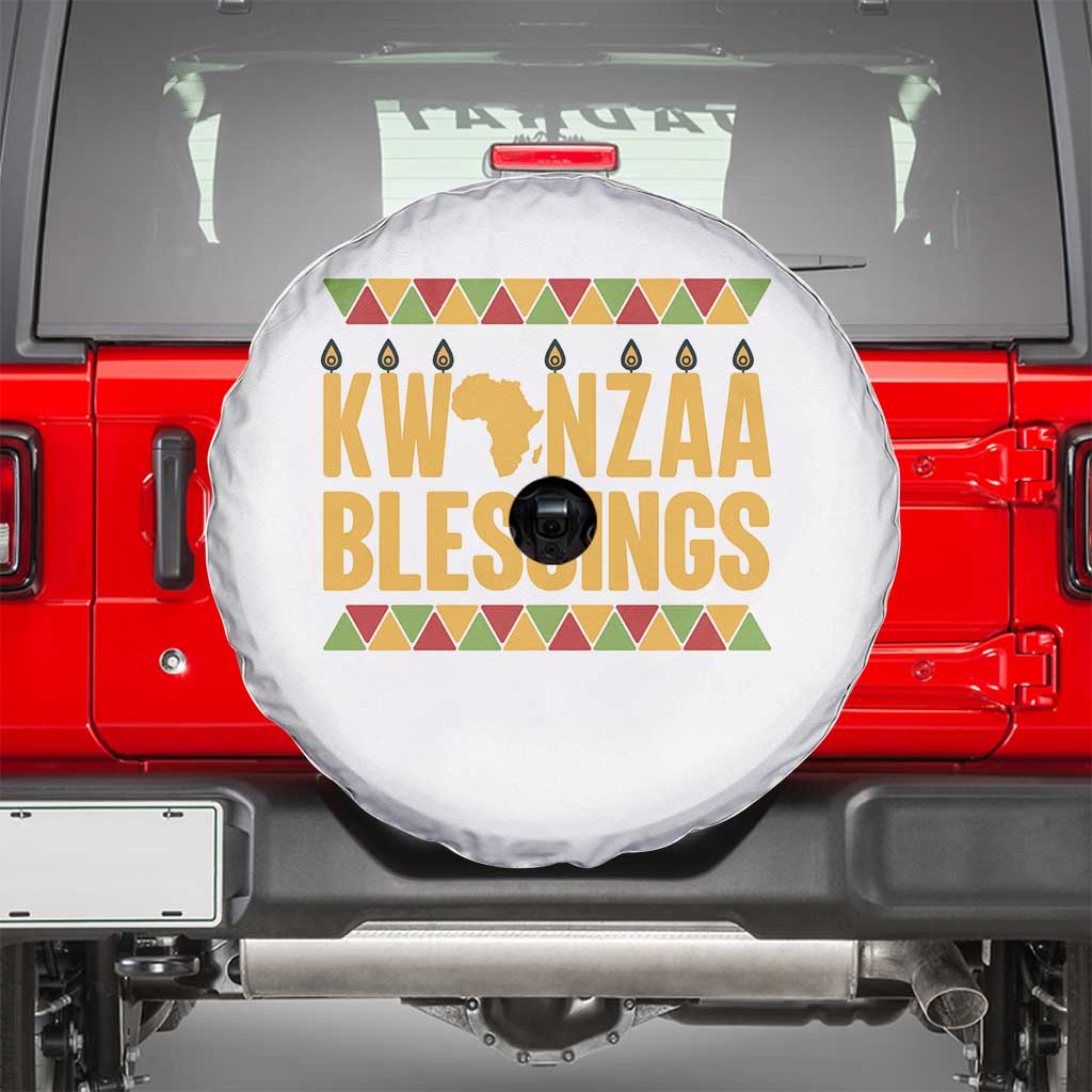 Kwanzaa Blessings Spare Tire Cover Kinara Light African Heritage Gift - Wonder Print Shop