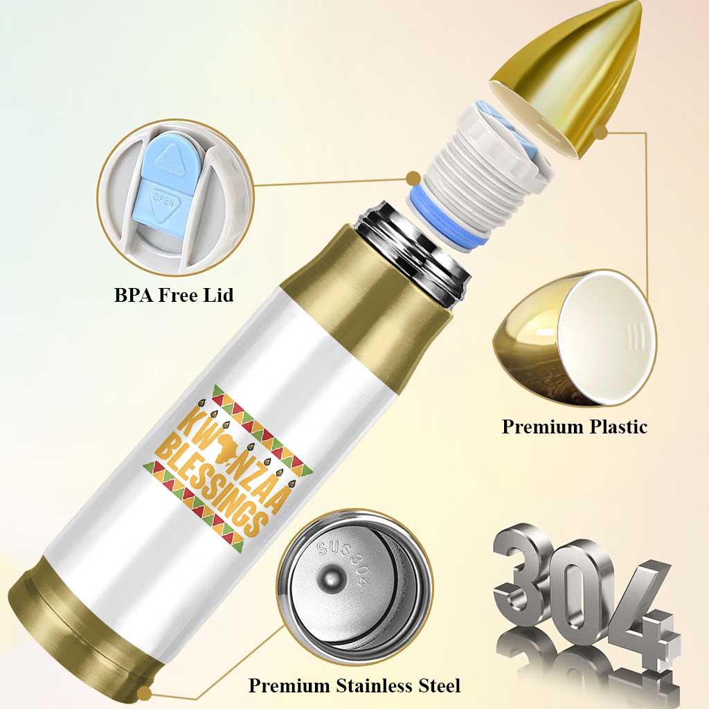 Kwanzaa Blessings Bullet Tumbler Kinara Light African Heritage Gift - Wonder Print Shop