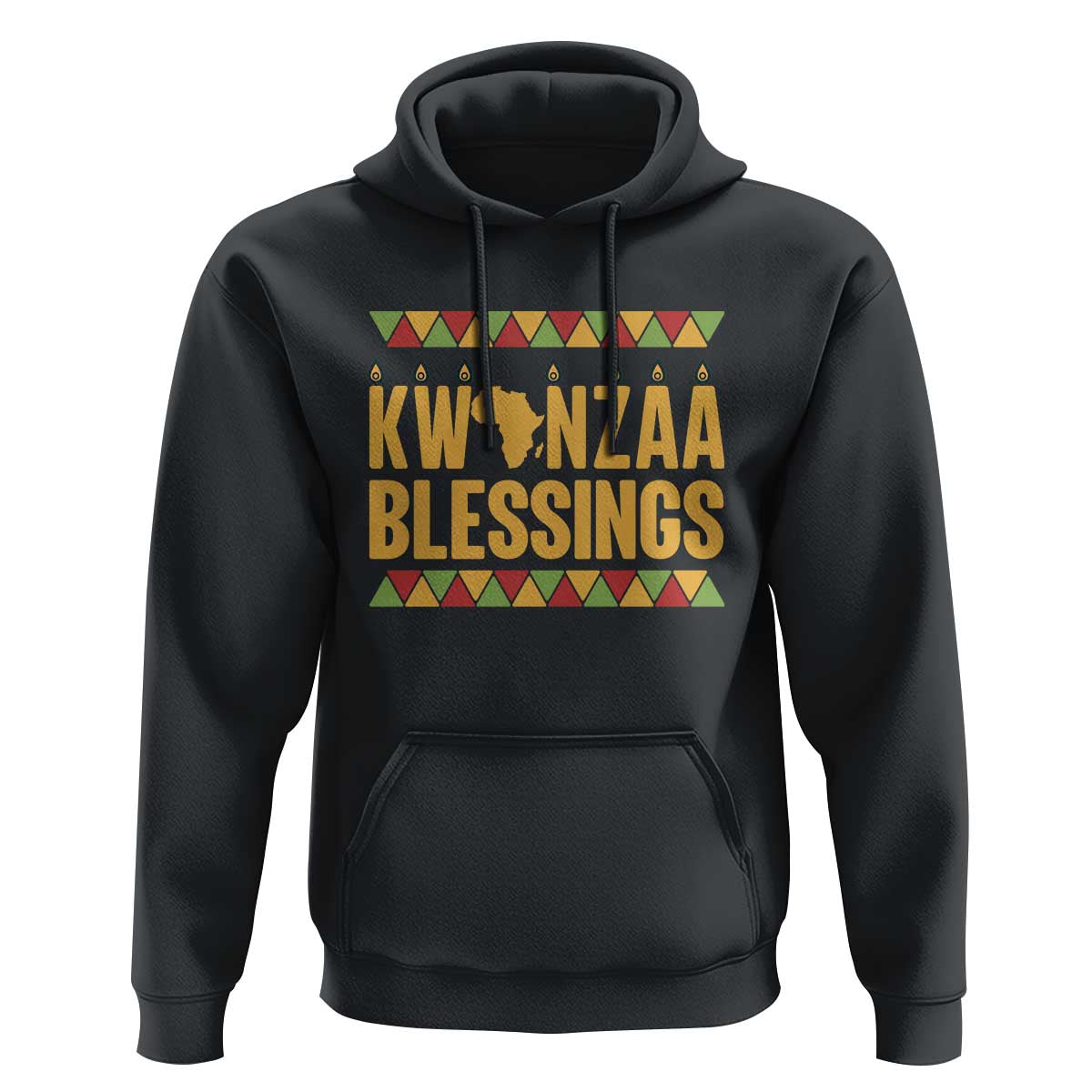 Kwanzaa Blessings Hoodie Kinara Light African Heritage Gift - Wonder Print Shop