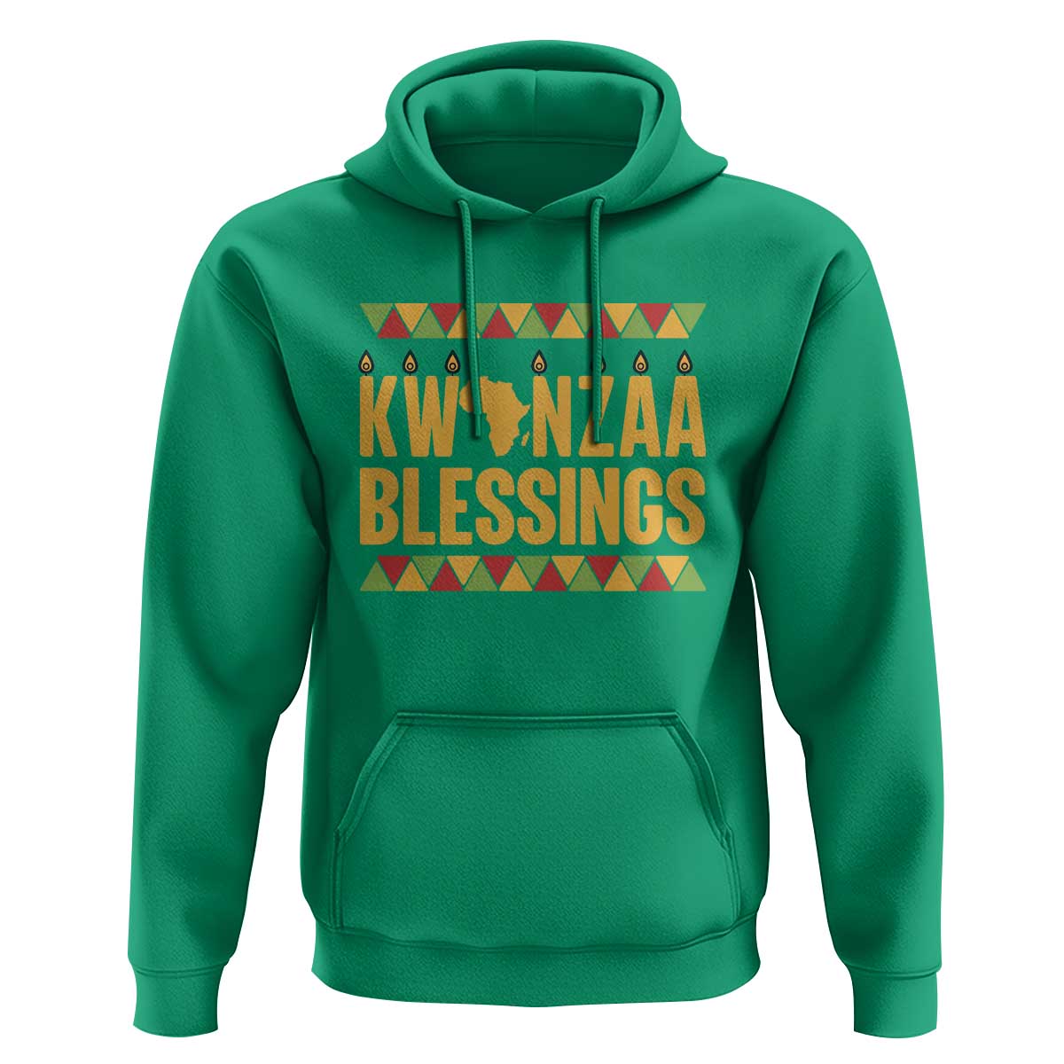 Kwanzaa Blessings Hoodie Kinara Light African Heritage Gift - Wonder Print Shop