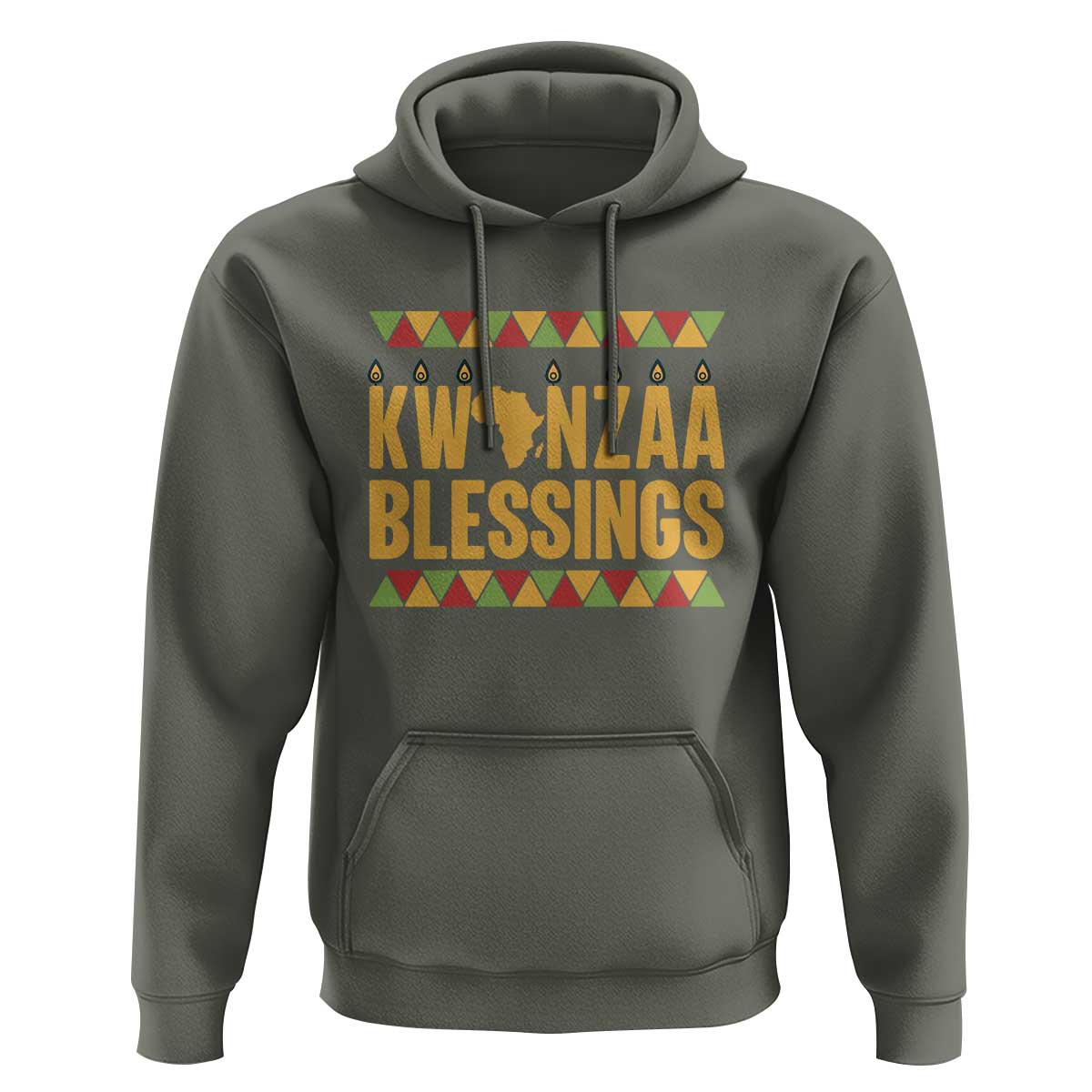 Kwanzaa Blessings Hoodie Kinara Light African Heritage Gift - Wonder Print Shop
