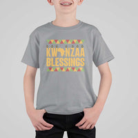 Kwanzaa Blessings T Shirt For Kid Kinara Light African Heritage Gift - Wonder Print Shop