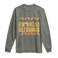Kwanzaa Blessings Long Sleeve Shirt Kinara Light African Heritage Gift - Wonder Print Shop